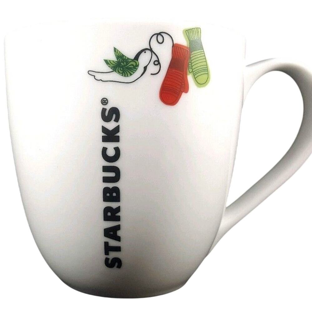 Authentic Starbucks Coffee Cup Mittens Mug Christmas Ornament Holiday 2011 12 Oz
